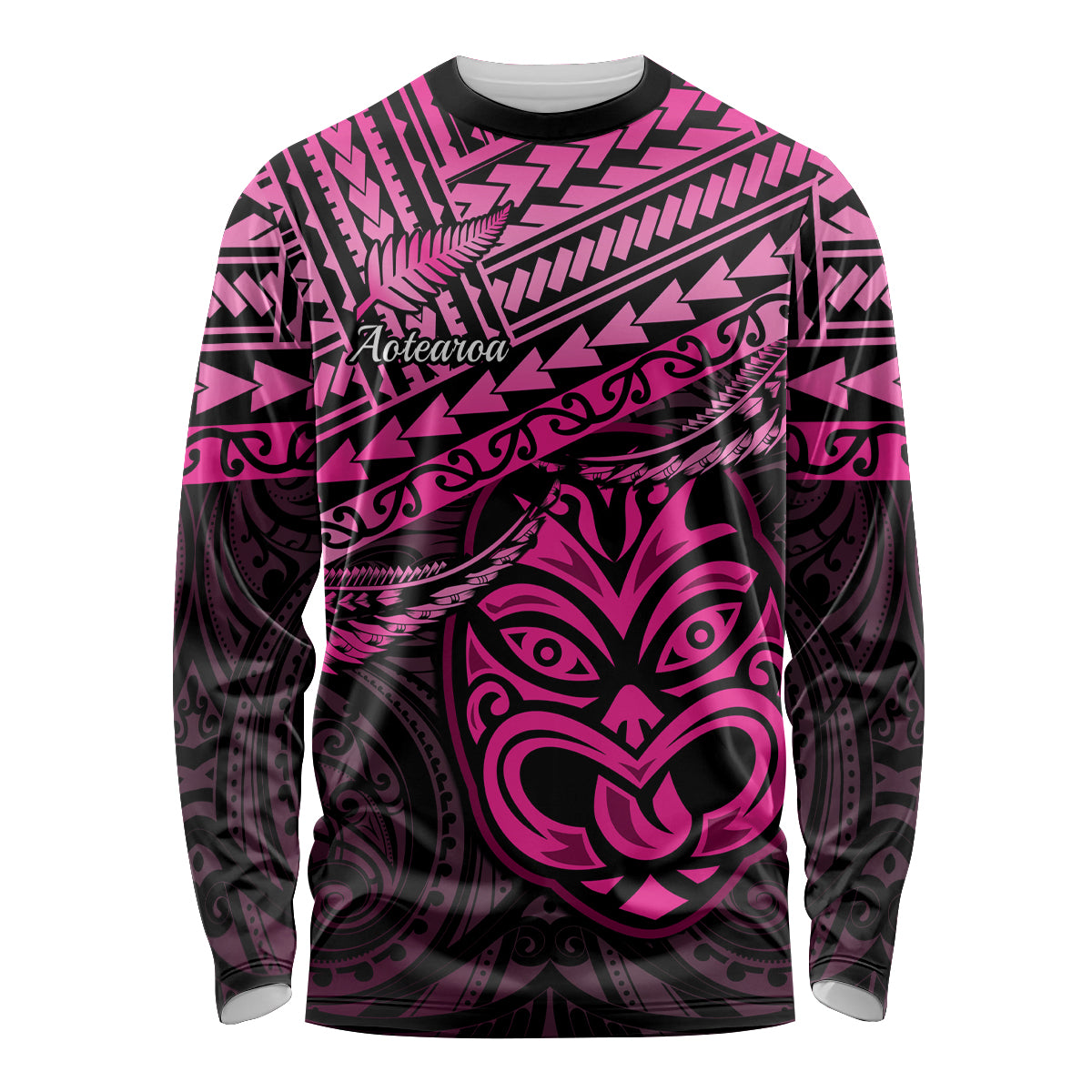 Matariki New Zealand Long Sleeve Shirt Maori New Year Tiki Pink Version LT14