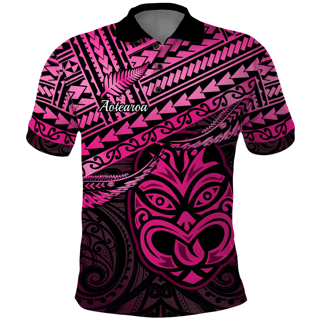 Matariki New Zealand Polo Shirt Maori New Year Tiki Pink Version LT14
