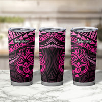 Matariki New Zealand Tumbler Cup Maori New Year Tiki Pink Version LT14 - Polynesian Pride