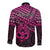 Personalised Matariki New Zealand Long Sleeve Button Shirt Maori New Year Tiki Pink Version LT14