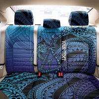 Personalised Polynesia Blue Marlin Fishing Back Car Seat Cover Marlin Anchor Tattoo Polynesian Pattern LT14 - Polynesian Pride
