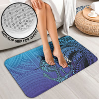 Personalised Polynesia Blue Marlin Fishing Bathroom Set Marlin Anchor Tattoo Polynesian Pattern LT14 - Polynesian Pride