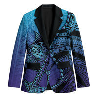 Personalised Polynesia Blue Marlin Fishing Blazer Marlin Anchor Tattoo Polynesian Pattern LT14 Unisex Purple - Polynesian Pride