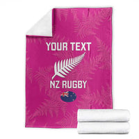 Custom New Zealand Silver Fern Rugby Blanket Go Aotearoa - Pink Version LT14 - Polynesian Pride