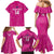 Custom New Zealand Silver Fern Rugby Family Matching Mermaid Dress and Hawaiian Shirt Go Aotearoa - Pink Version