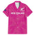 Custom New Zealand Silver Fern Rugby Family Matching Mermaid Dress and Hawaiian Shirt Go Aotearoa - Pink Version