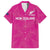 Custom New Zealand Silver Fern Rugby Family Matching Summer Maxi Dress and Hawaiian Shirt Go Aotearoa - Pink Version
