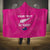 Custom New Zealand Silver Fern Rugby Hooded Blanket Go Aotearoa - Pink Version