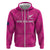 Custom New Zealand Silver Fern Rugby Hoodie Go Aotearoa - Pink Version