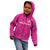 Custom New Zealand Silver Fern Rugby Kid Hoodie Go Aotearoa - Pink Version