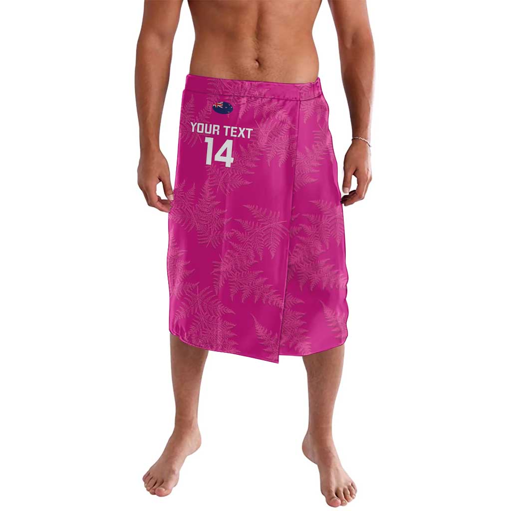 Custom New Zealand Silver Fern Rugby Lavalava Go Aotearoa - Pink Version LT14 Pink - Polynesian Pride
