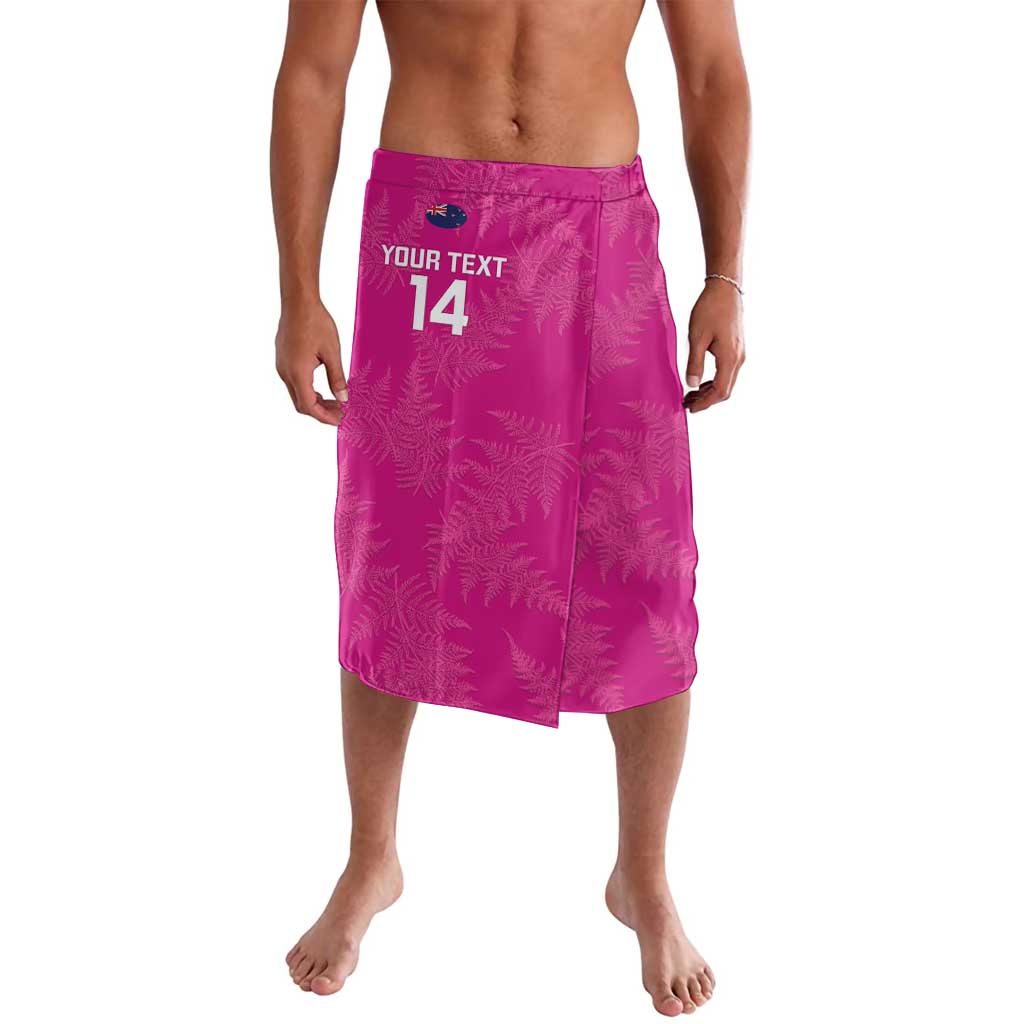 Custom New Zealand Silver Fern Rugby Lavalava Go Aotearoa - Pink Version