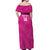 Custom New Zealand Silver Fern Rugby Off Shoulder Maxi Dress Go Aotearoa - Pink Version