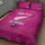 Custom New Zealand Silver Fern Rugby Quilt Bed Set Go Aotearoa - Pink Version