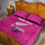 Custom New Zealand Silver Fern Rugby Quilt Bed Set Go Aotearoa - Pink Version