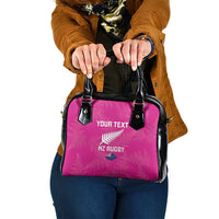 Custom New Zealand Silver Fern Rugby Shoulder Handbag Go Aotearoa - Pink Version LT14 One Size Pink - Polynesian Pride