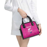 Custom New Zealand Silver Fern Rugby Shoulder Handbag Go Aotearoa - Pink Version LT14 - Polynesian Pride