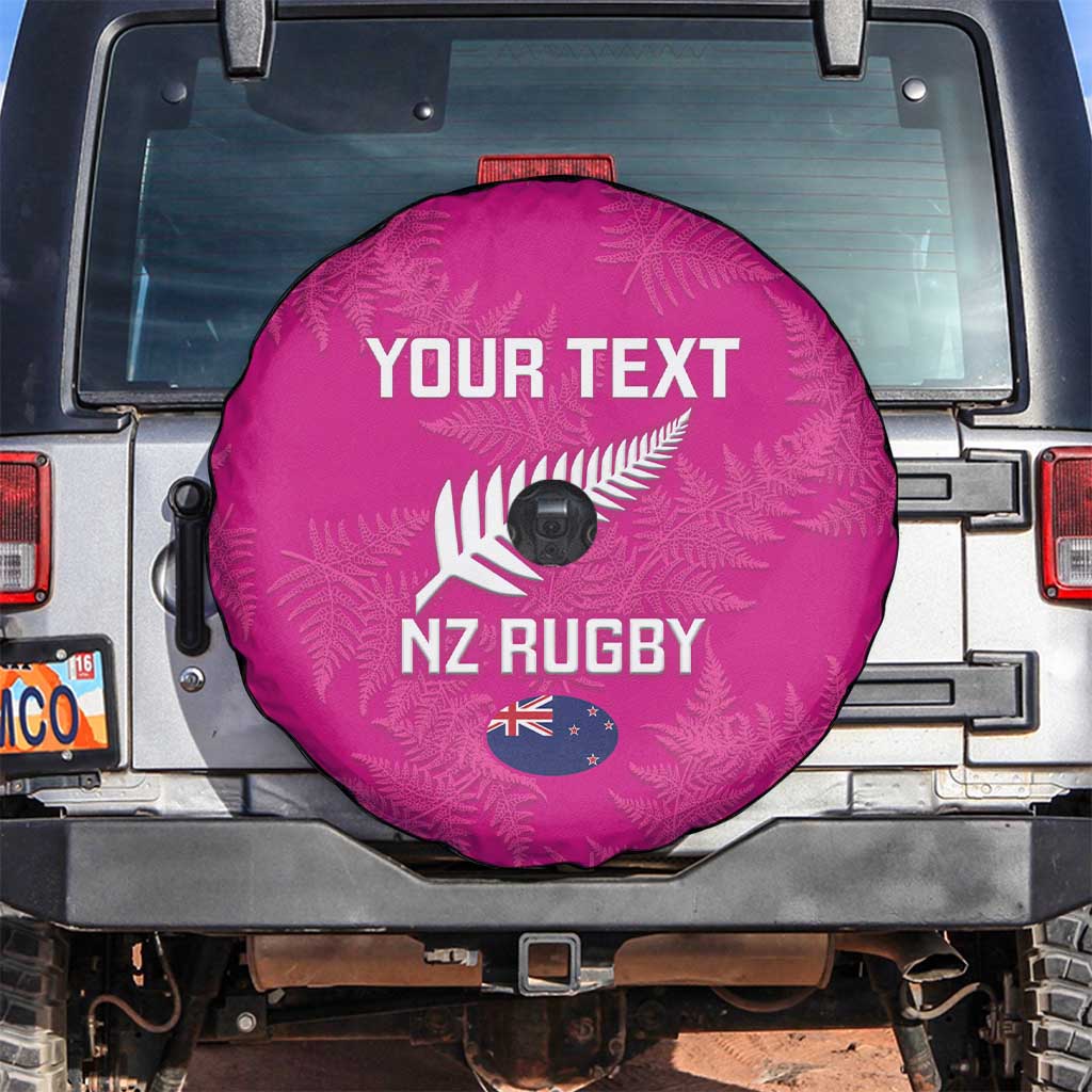 Custom New Zealand Silver Fern Rugby Spare Tire Cover Go Aotearoa - Pink Version LT14 Pink - Polynesian Pride