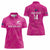 Custom New Zealand Silver Fern Rugby Women Polo Shirt Go Aotearoa - Pink Version