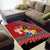 Personalised Tonga Language Week Area Rug Malo e Lelei Tongan Ngatu Pattern - Red