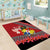 Personalised Tonga Language Week Area Rug Malo e Lelei Tongan Ngatu Pattern - Red