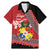 Personalised Tonga Language Week Family Matching Mermaid Dress and Hawaiian Shirt Malo e Lelei Tongan Ngatu Pattern - Red