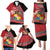 Personalised Tonga Language Week Family Matching Puletasi and Hawaiian Shirt Malo e Lelei Tongan Ngatu Pattern - Red