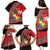 Personalised Tonga Language Week Family Matching Puletasi and Hawaiian Shirt Malo e Lelei Tongan Ngatu Pattern - Red