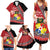 Personalised Tonga Language Week Family Matching Summer Maxi Dress and Hawaiian Shirt Malo e Lelei Tongan Ngatu Pattern - Red