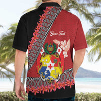 Personalised Tonga Language Week Hawaiian Shirt Malo e Lelei Tongan Ngatu Pattern - Red LT14 - Polynesian Pride