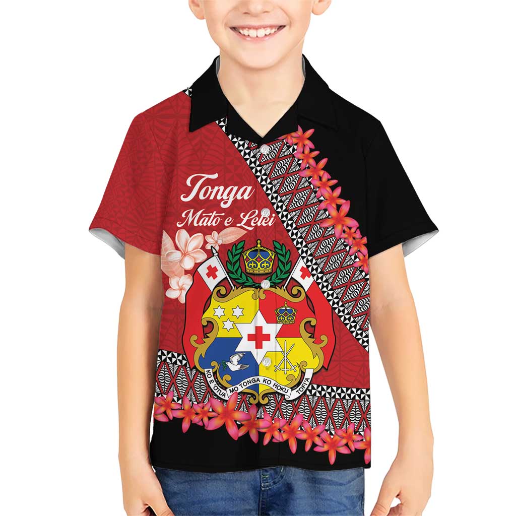 Personalised Tonga Language Week Hawaiian Shirt Malo e Lelei Tongan Ngatu Pattern - Red LT14 - Polynesian Pride