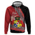 Personalised Tonga Language Week Hoodie Malo e Lelei Tongan Ngatu Pattern - Red