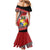 Personalised Tonga Language Week Mermaid Dress Malo e Lelei Tongan Ngatu Pattern - Red