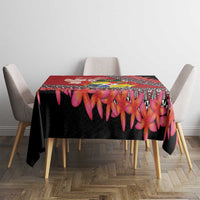 Personalised Tonga Language Week Tablecloth Malo e Lelei Tongan Ngatu Pattern - Red LT14 - Polynesian Pride