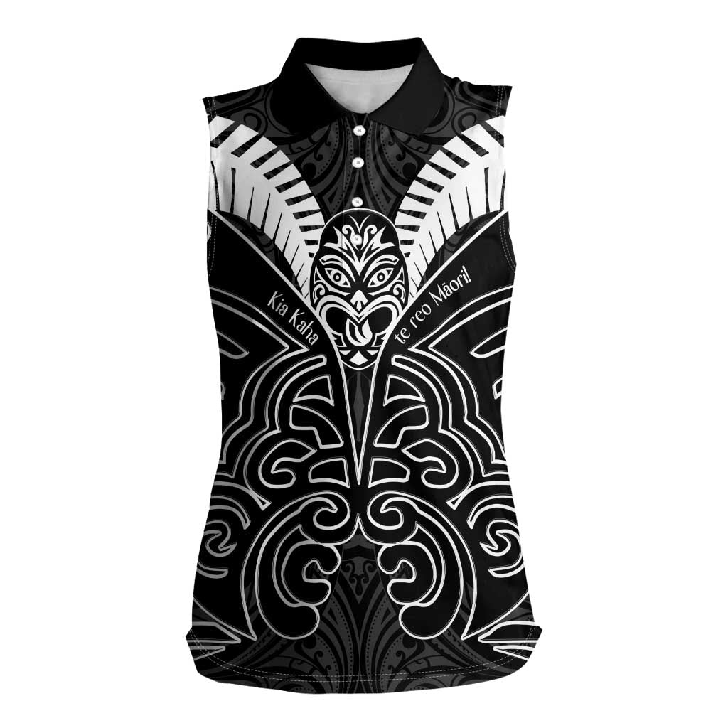 Kia Kaha Te Reo Maori Women Sleeveless Polo Shirt Aotearoa Hei Tiki With Hongi