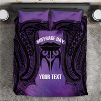Personalised New Zealand Suffrage Day Bedding Set Maori Tattoo Galaxy Vibe LT14 Purple - Polynesian Pride