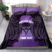 Personalised New Zealand Suffrage Day Bedding Set Maori Tattoo Galaxy Vibe LT14 - Polynesian Pride