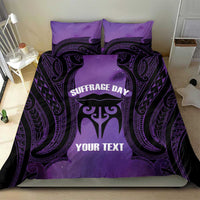Personalised New Zealand Suffrage Day Bedding Set Maori Tattoo Galaxy Vibe LT14 - Polynesian Pride