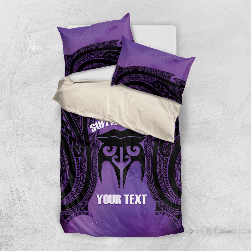 Personalised New Zealand Suffrage Day Bedding Set Maori Tattoo Galaxy Vibe LT14 US Twin 172cm x 218cm Purple - Polynesian Pride