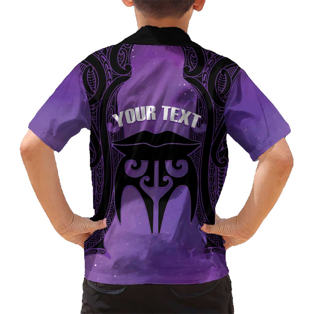 Personalised New Zealand Suffrage Day Kid Hawaiian Shirt Maori Tattoo Galaxy Vibe LT14 - Polynesian Pride