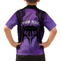 Personalised New Zealand Suffrage Day Kid Hawaiian Shirt Maori Tattoo Galaxy Vibe LT14 - Polynesian Pride
