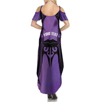 Personalised New Zealand Suffrage Day Summer Maxi Dress Maori Tattoo Galaxy Vibe LT14 - Polynesian Pride