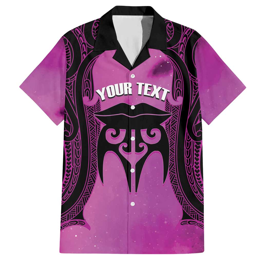 Personalised Moko Kauae New Zealand Hawaiian Shirt Maori Chin Tattoo Pink LT14 Pink - Polynesian Pride