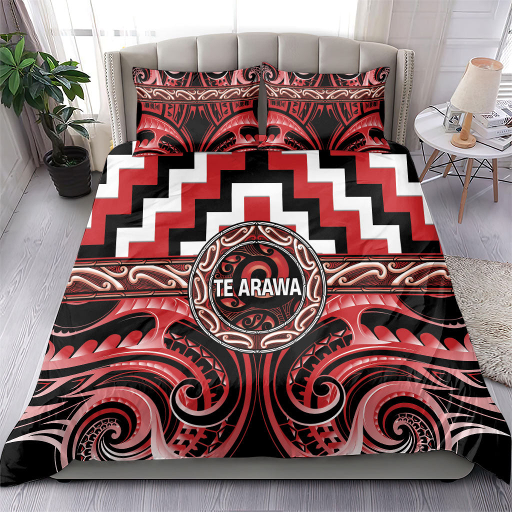 Aotearoa Te Arawa Bedding Set Maori Iwi Poutama Puhoro Tattoo LT14 - Polynesian Pride