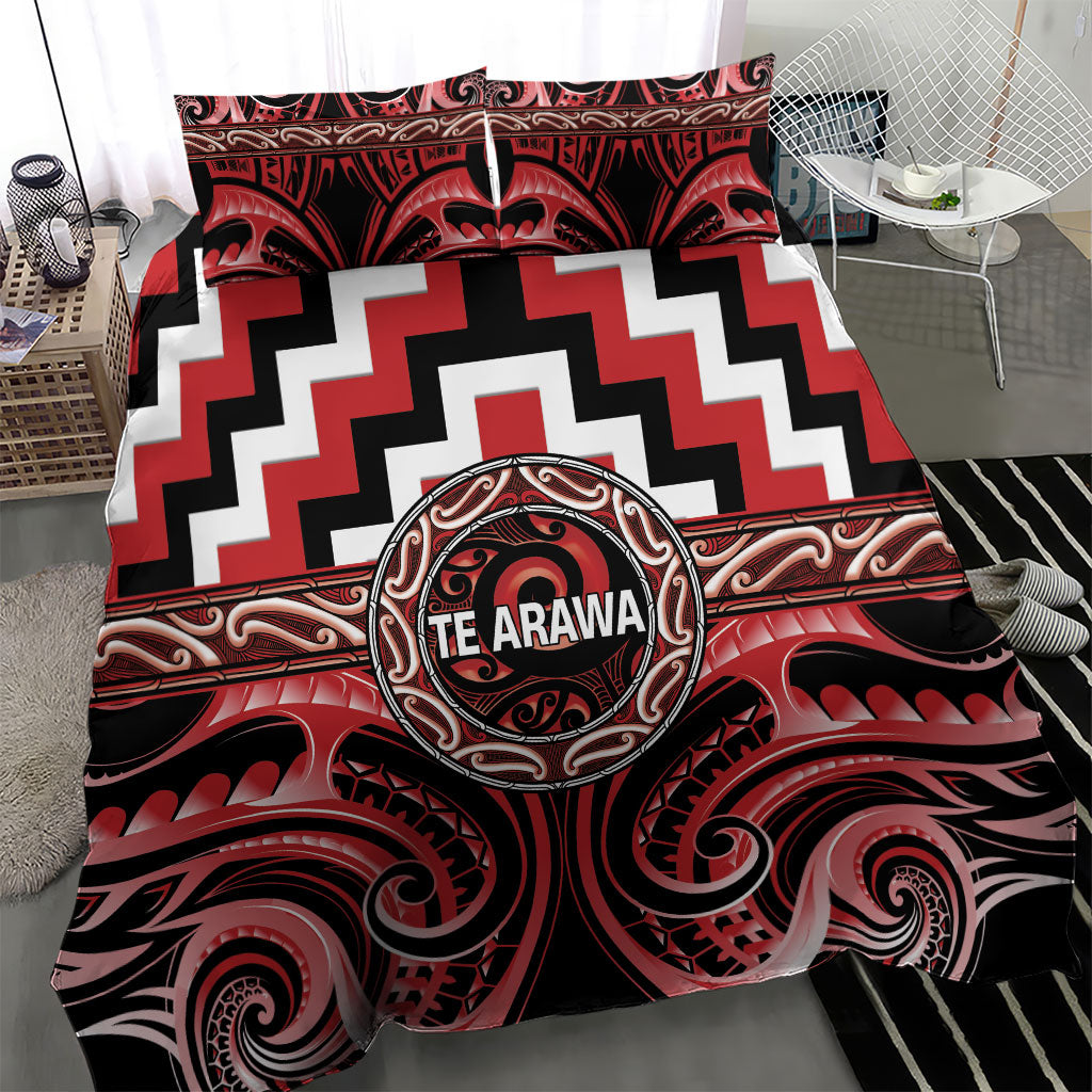 Aotearoa Te Arawa Bedding Set Maori Iwi Poutama Puhoro Tattoo LT14 - Polynesian Pride