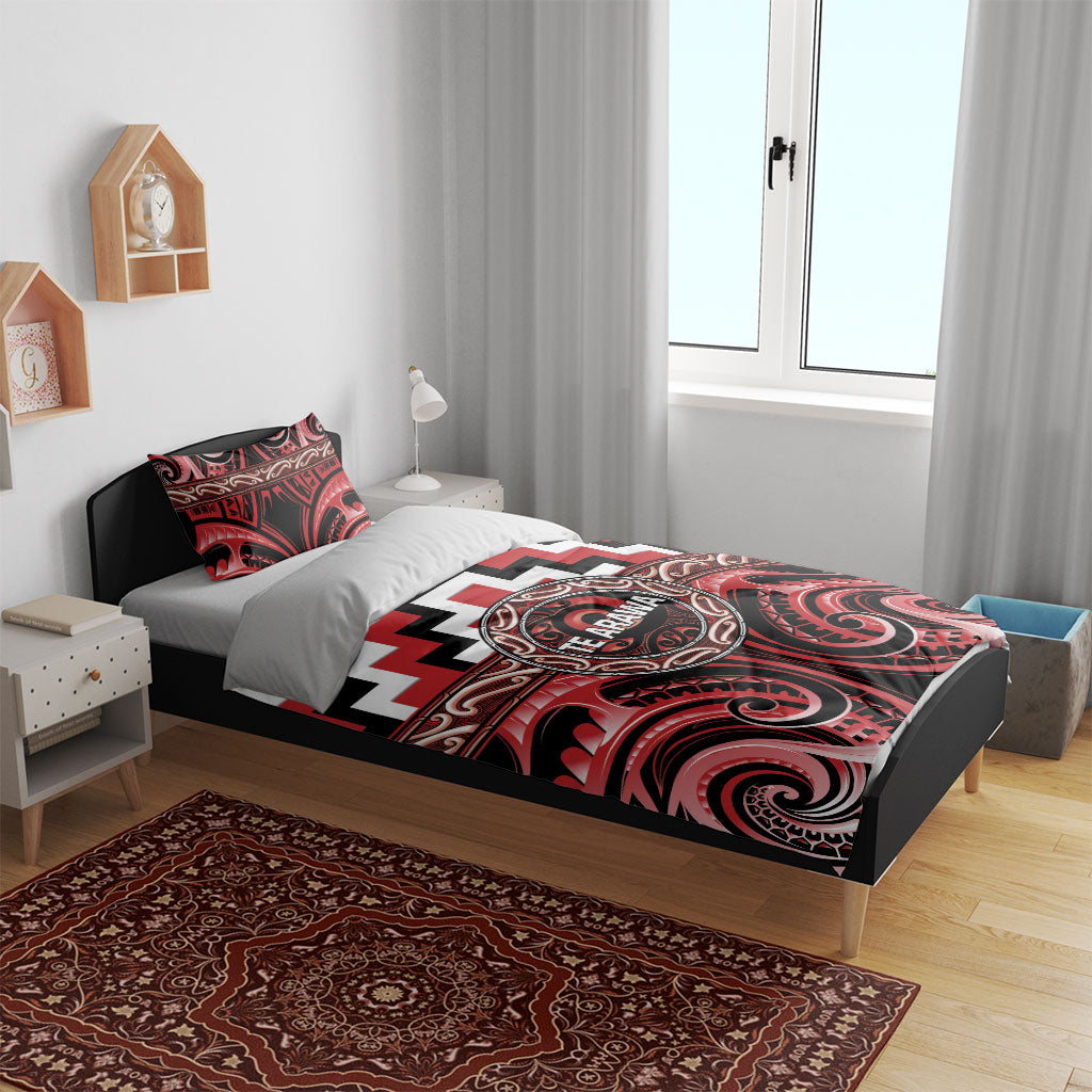 Aotearoa Te Arawa Bedding Set Maori Iwi Poutama Puhoro Tattoo LT14 - Polynesian Pride
