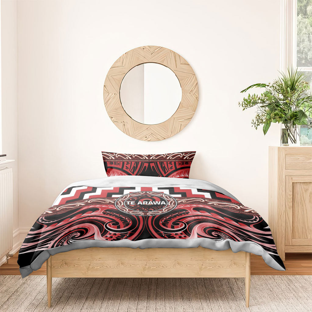 Aotearoa Te Arawa Bedding Set Maori Iwi Poutama Puhoro Tattoo LT14 - Polynesian Pride