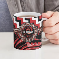 Aotearoa Te Arawa Personalised Ceramic Mug Maori Iwi Poutama Puhoro Tattoo LT14 - Polynesian Pride