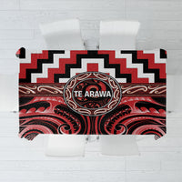 Aotearoa Te Arawa Tablecloth Maori Iwi Poutama Puhoro Tattoo LT14 Red - Polynesian Pride