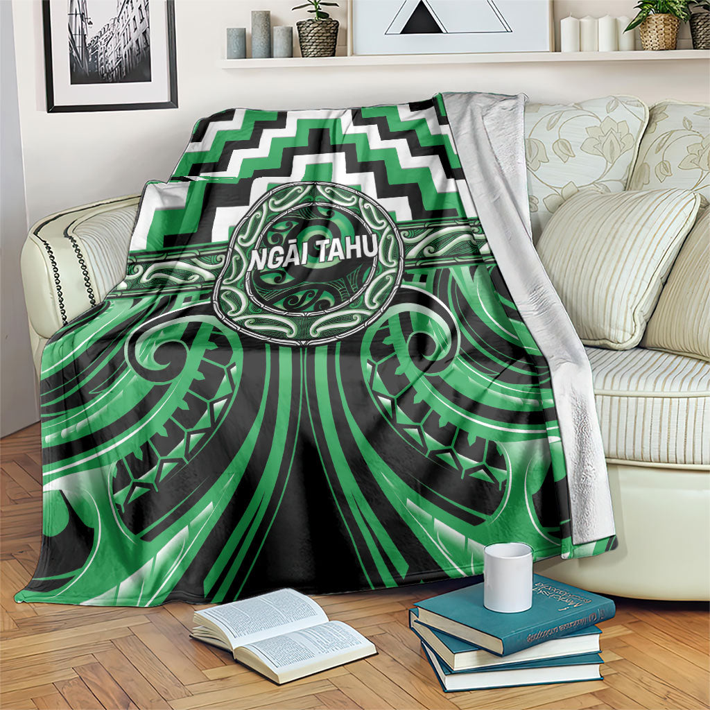 Aotearoa Ngai Tahu Blanket Maori Iwi Poutama Puhoro Tattoo LT14 Green - Polynesian Pride